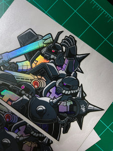 Black Tri Stars Sticker